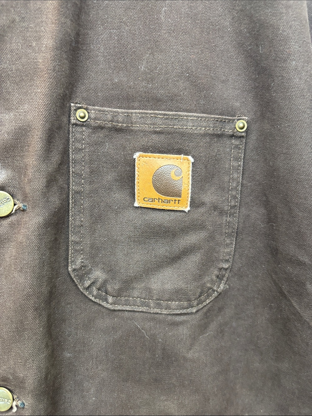 Carhartt 2XL vintage USA lined Canvas Duck Chore Jacket with Corduroy Collar - Picture 12 of 12